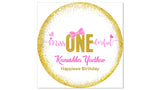 Personalize Round 1st Birthday Backdrop Banner