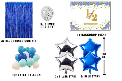 Half Birthday Boys Complete Party Decoration Kit