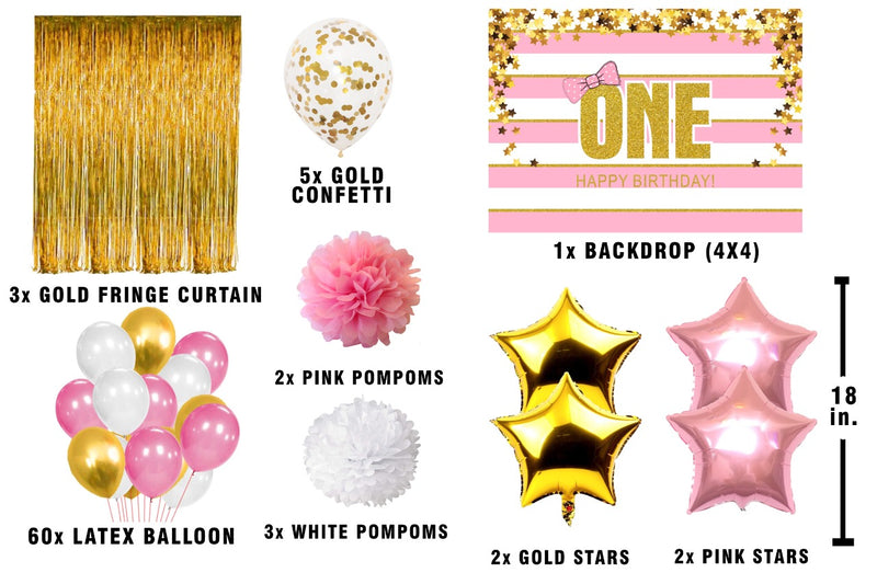 One is Fun First Birthday Party Decorations Complete Set