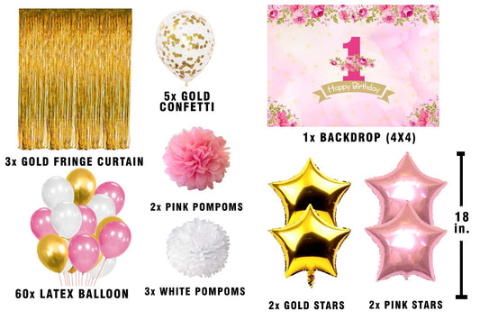 One is Fun First Birthday Party Decorations Complete Set