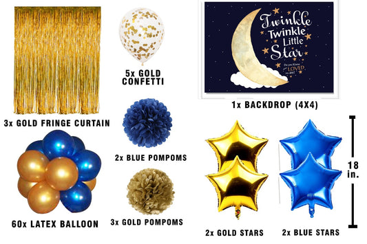 Twinkle Twinkle Theme Birthday Party Complete Party Set for Boys