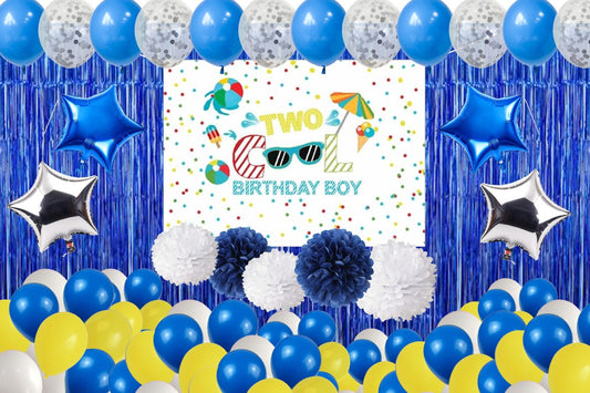 Two Cool Theme Birthday Party Complete Decoration Kit 