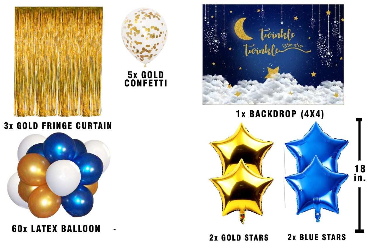 Twinkle Twinkle Theme Birthday Party Complete Party Set for Boys