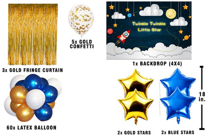 Twinkle Twinkle Theme Birthday Party Complete Party Set for Boys