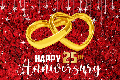 25th Anniversary Party Backdrop For Decorations