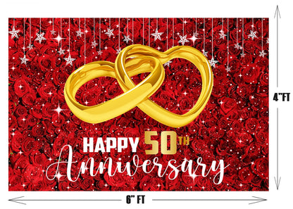 50th Anniversary Party Backdrop For Decorations