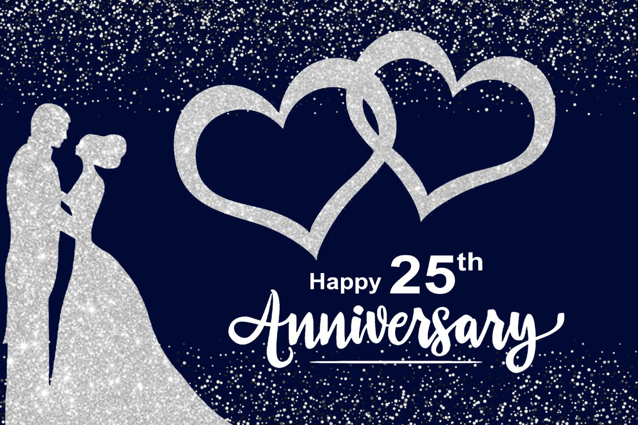 25th Anniversary Party Backdrop For Decorations