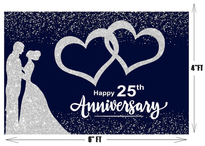 25th Anniversary Party Backdrop For Decorations