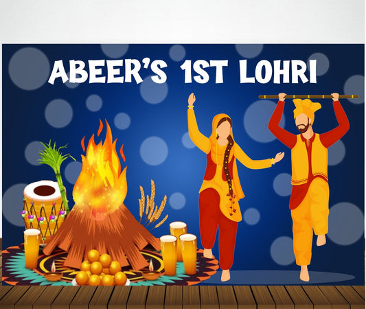 Lohri Party Backdrop For Kids