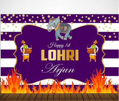 Lohri Party Backdrop For Kids