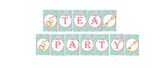 Alice Tea Party Theme Birthday Party Banner for Decoration