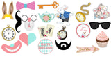 Alice Tea Party Theme Birthday Party Photo Booth Props Kit