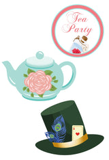 Alice Tea Party theme Birthday Party Table Toppers for Decoration 