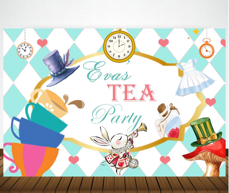 Alice Tea Theme Birthday Party Backdrop