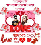 Valentine Photo booth Balloons  and  Decoration Set For Valentine Decoration Party