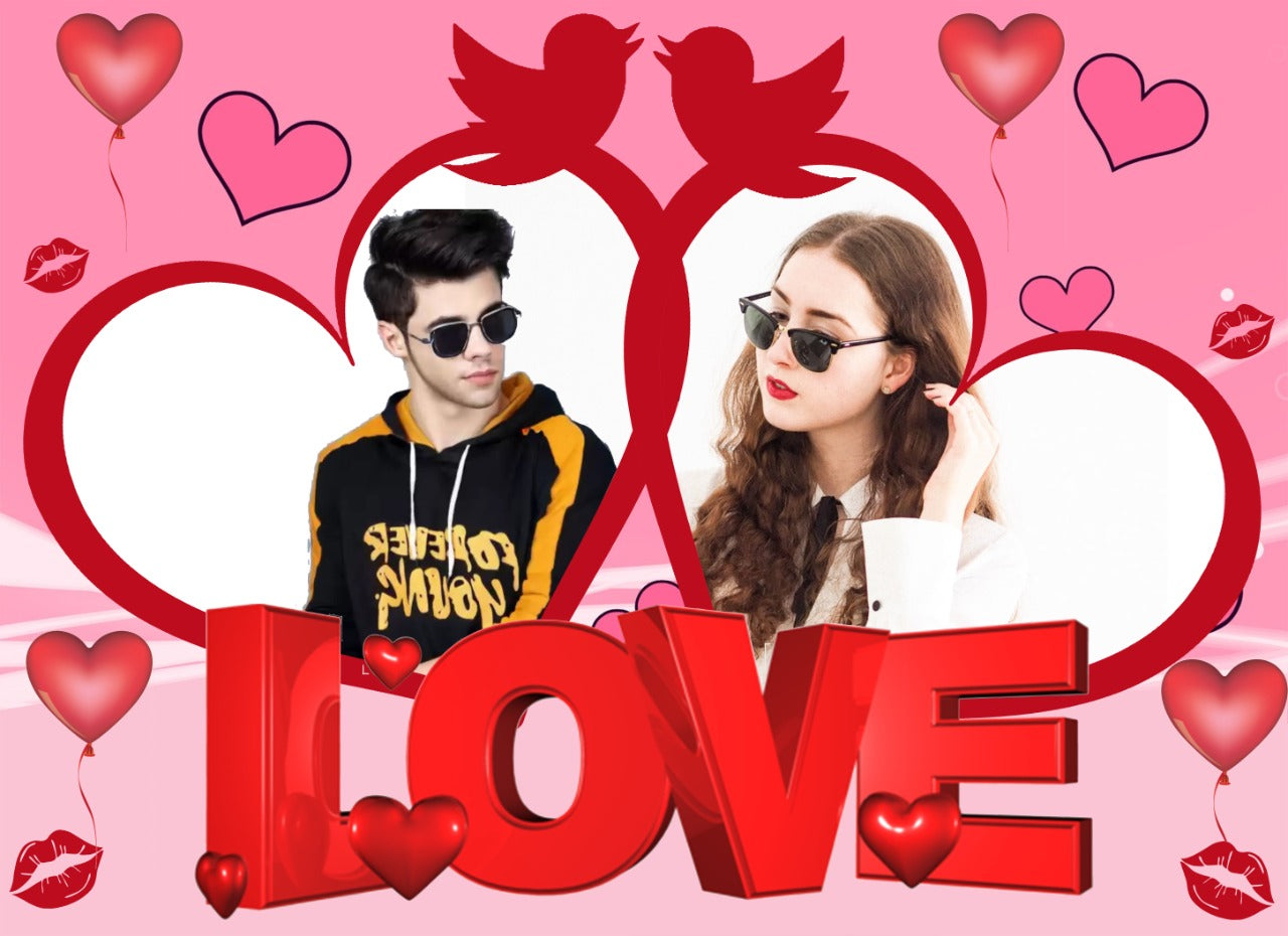 Valentine Day Selfie Photo Booth Frame For Photography