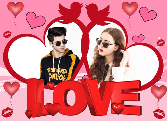Valentine Day Selfie Photo Booth Frame For Photography