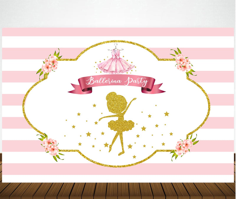 Ballerina Theme Birthday Party Backdrop