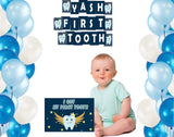 My First Tooth Party Banner Photo Prop Boys