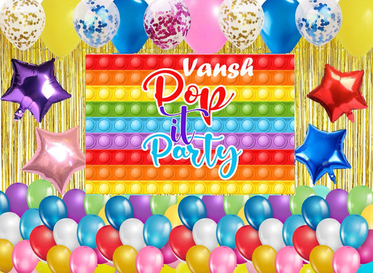 Pop It Theme Birthday Party Complete Party Set