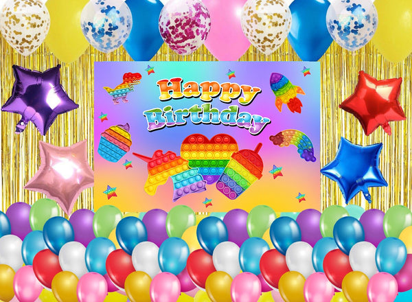 Pop It Theme Birthday Party Complete Party Set