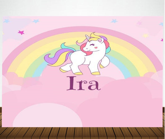 Unicorn Theme Birthday Party Backdrop