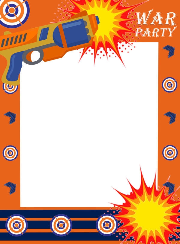 Battle Field  -Birthday Party Selfie Photo Booth Frame