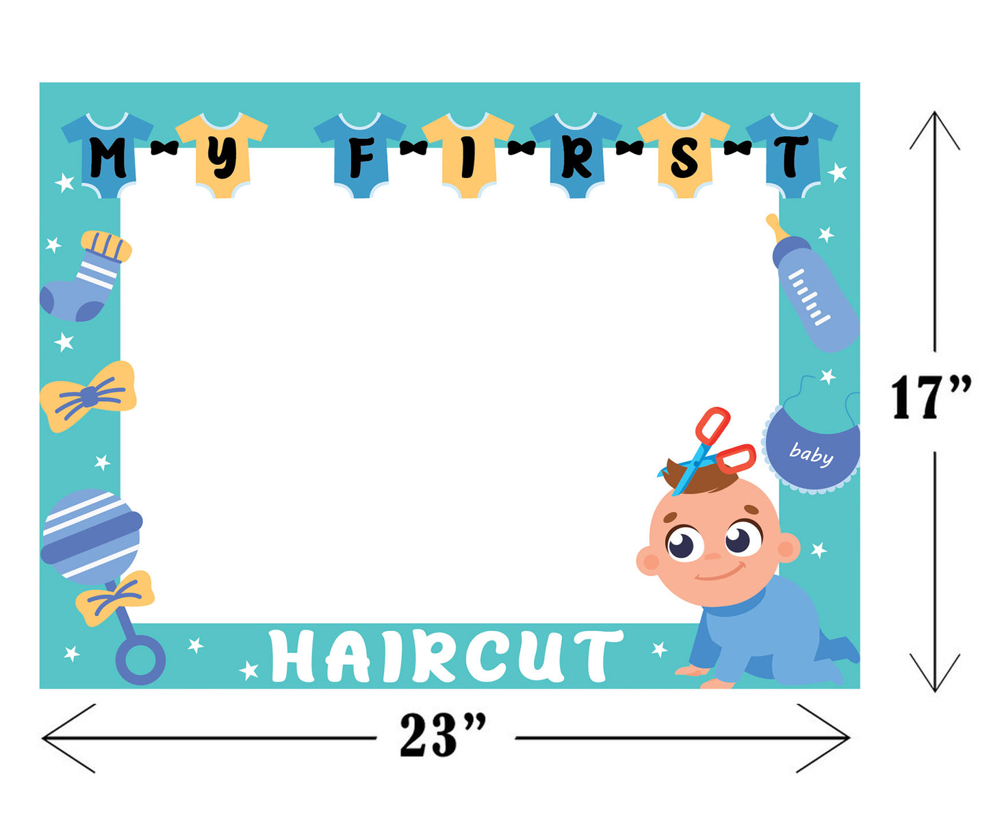 Mundan Ceremony My First  Haircut Boys Photo Booth Picture Frame