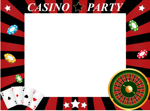 Casino/Card Party Selfie Photo Booth Picture Frame