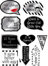 25th Anniversary Theme Party Photo Booth Props Kit