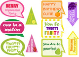 Twotti Fruity Theme Birthday Party Photo Booth Props Kit