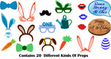 Some Bunny Is One Birthday Party Photo Booth Props Kit