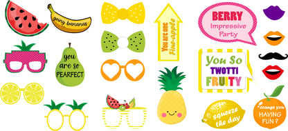 Twotti Fruity Theme Birthday Party Photo Booth Props Kit