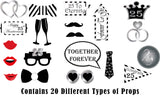 25th Anniversary Theme Party Photo Booth Props Kit