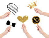 50th Anniversary Party Photo Booth Props Kit