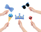 Twin Boys Theme Birthday Party Photo Booth Props Kit