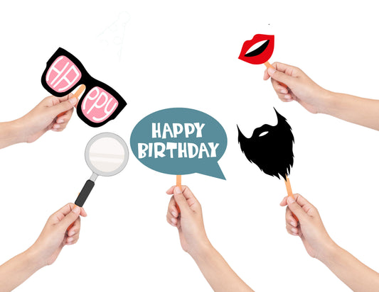 DINOSAUR THEME BIRTHDAY PARTY PHOTO BOOTH PROPS KIT