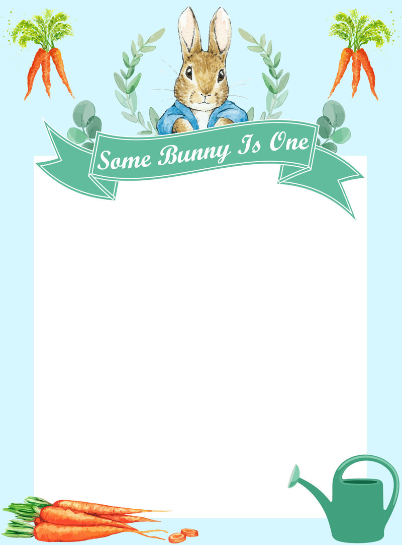 Some Bunny Is One Birthday Party Selfie Photo Booth Frame