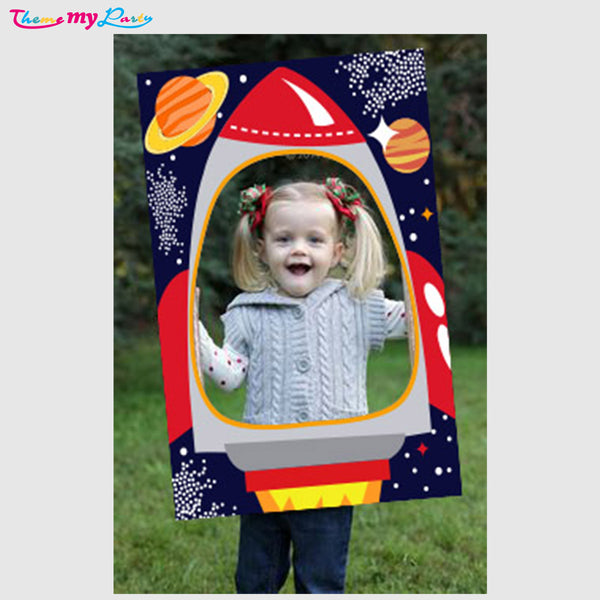Space Theme Birthday Party Selfie Photo Booth Frame & Props