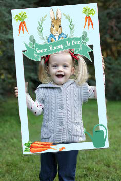 Some Bunny Is One Birthday Party Selfie Photo Booth Frame