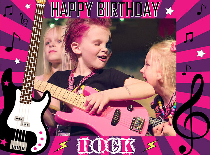Rockstar Theme Birthday Party Selfie Photo Booth Frame