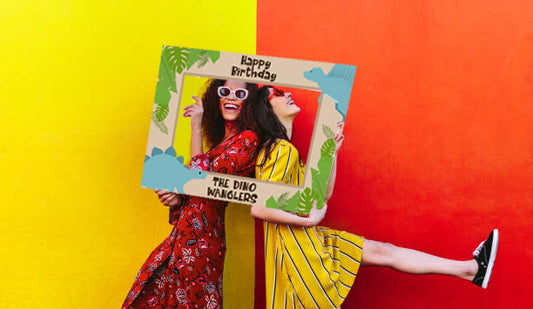 DINOSAUR THEME BIRTHDAY PARTY SELFIE PHOTO BOOTH FRAME