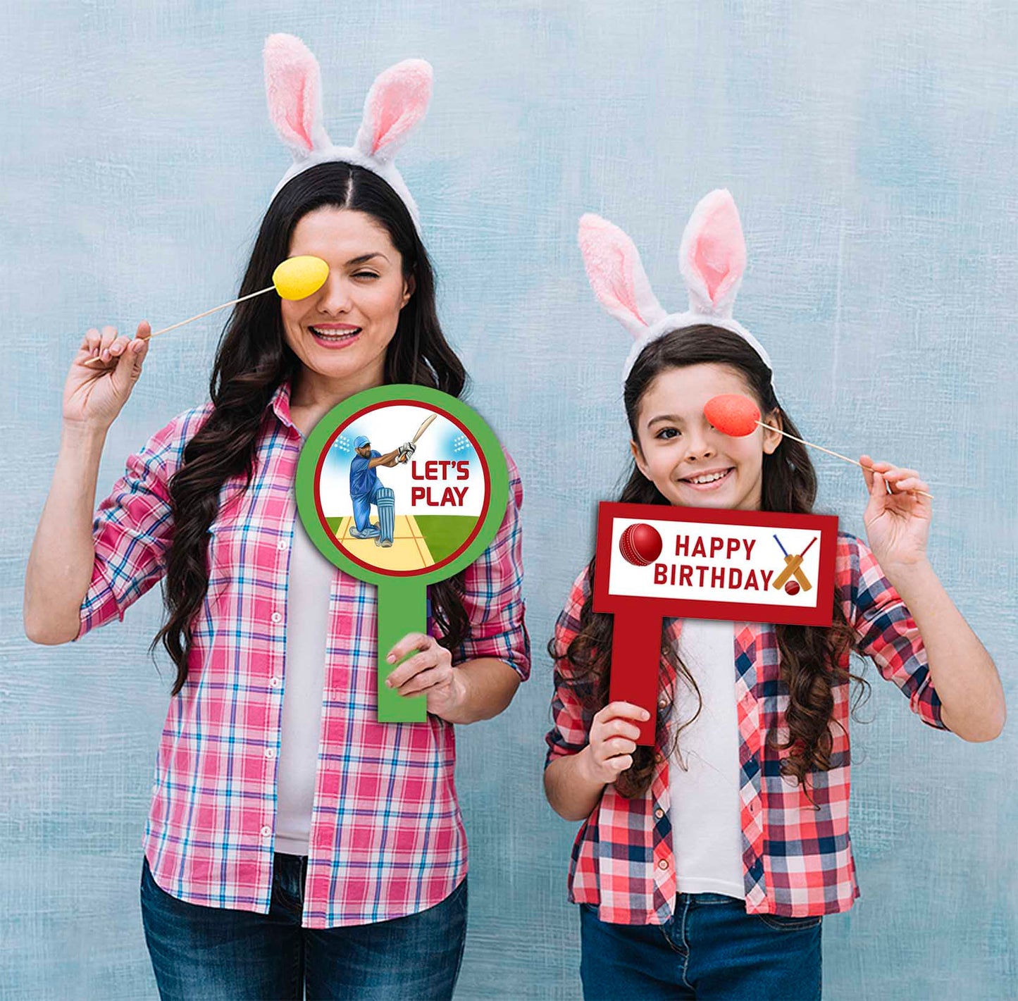 Cricket Theme Birthday Party Selfie Photo Booth Frame & Props