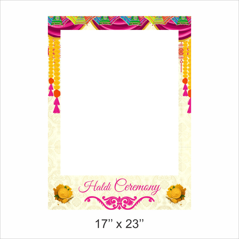Haldi Theme Party Selfie Photo Booth Frame