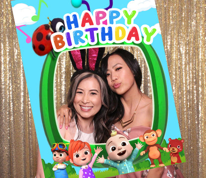 Cocomelon Theme Birthday Party Selfie Photo Booth Frame