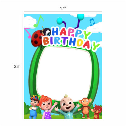Cocomelon Theme Birthday Party Selfie Photo Booth Frame