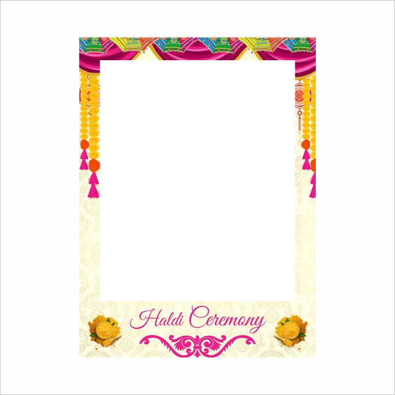 Haldi Theme Party Selfie Photo Booth Frame