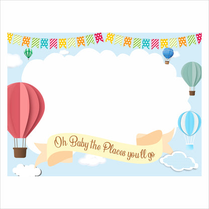 Hot Air Theme Birthday Party Selfie Photo Booth Frame