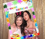 Art and Paint Theme Birthday Party Selfie Photo Booth Frame & Props