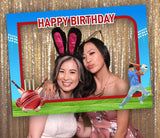 Cricket Theme Birthday Party Selfie Photo Booth Frame & Props